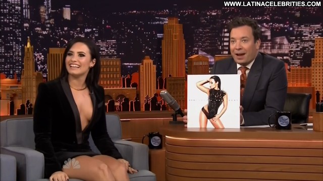 Demi Lovato The Tonight Show Starring Jimmy Fallon Brunette Celebrity