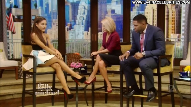 Ariana Grande Live With Kelly And Michael Singer Brunette Posing Hot