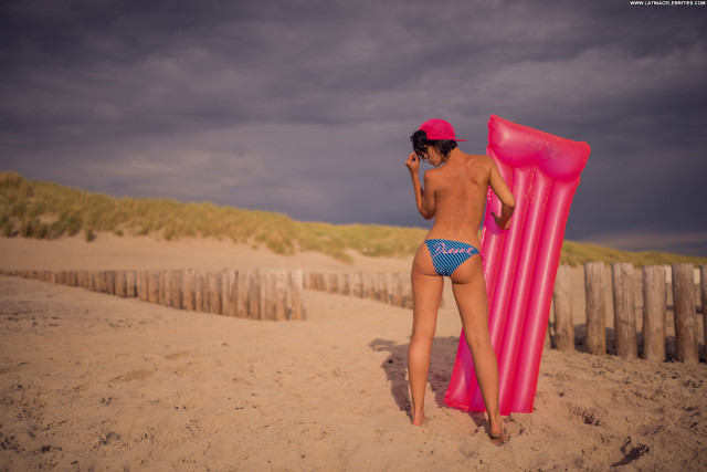 Franzi Skamet The Beach Nude Celebrity Beautiful Babe Beach Posing