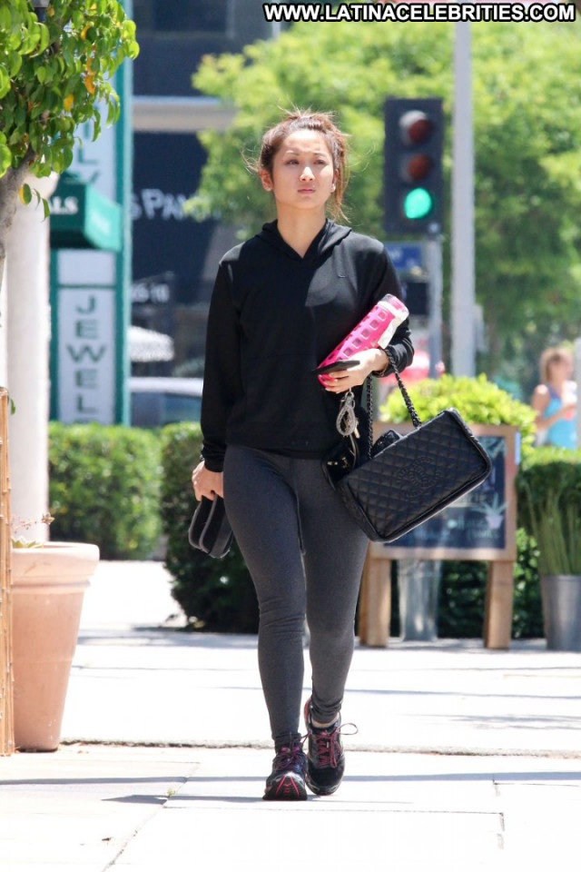 Brenda Song Beverly Hills Celebrity Beautiful Babe Paparazzi Posing