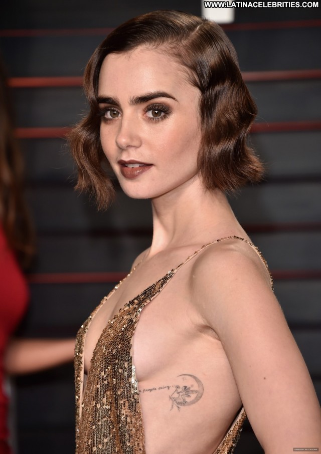 Lily Collins Miscellaneous International Pretty Sexy Brunette Small