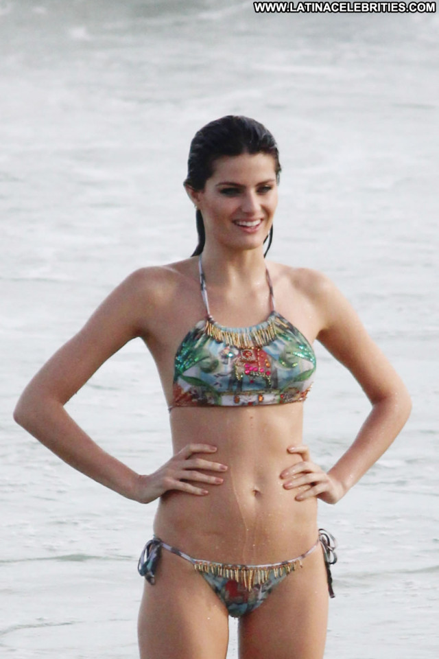 Isabeli Fontana Beach Bikini Beautiful Celebrity Babe Posing Hot