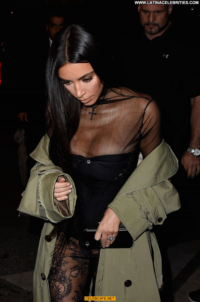 Kim Kardashian No Source Celebrity Beautiful Posing Hot Paris Panties