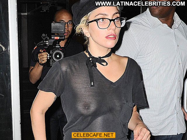 Lady Gaga No Source Gag Celebrity See Through Babe Nyc Posing Hot