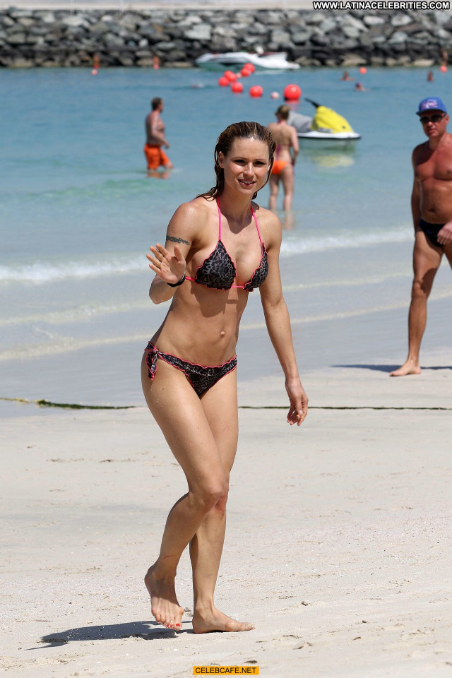 Michelle Hunziker No Source Celebrity Babe Bikini Posing Hot Beach