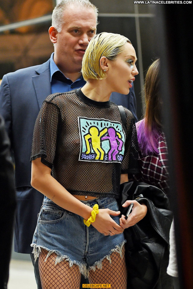 Miley Cyrus No Source Beautiful Shirt See Through Celebrity Shorts