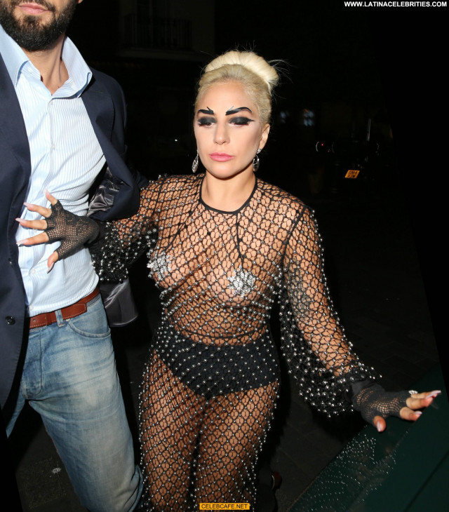 Lady Gaga No Source Gag Fishnet Beautiful London Pasties Topless