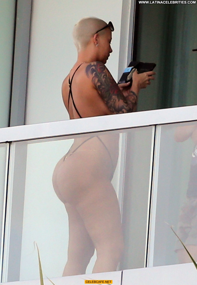 Amber Rose No Source Side Of Boob Balcony Beautiful Big Ass Posing