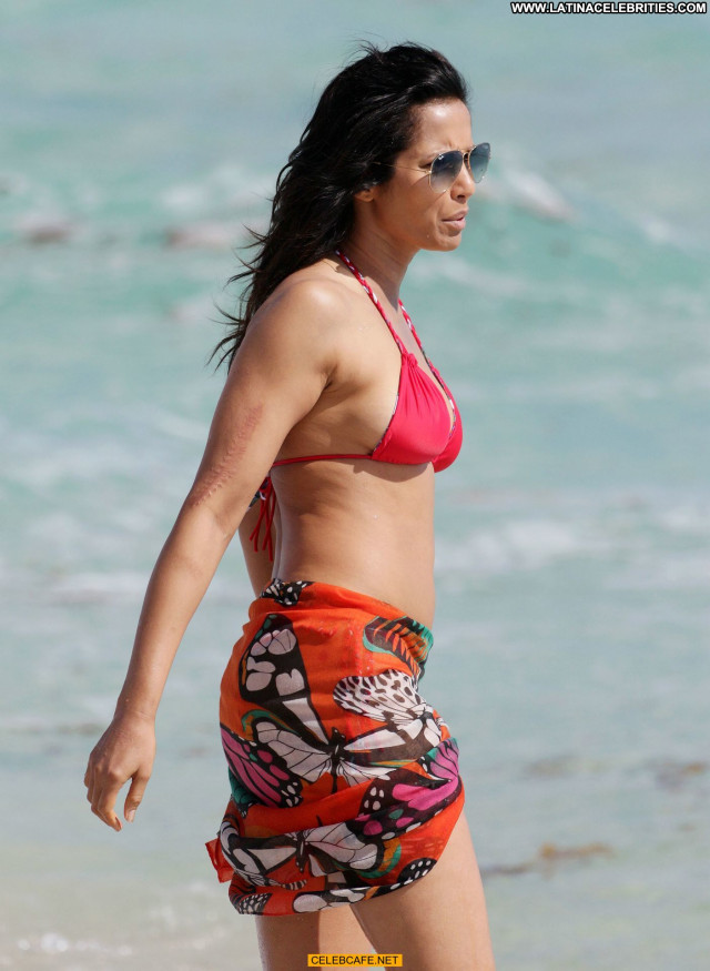 Padma Lakshmi Miami Beach Beach Beautiful Sex Celebrity Bikini Babe