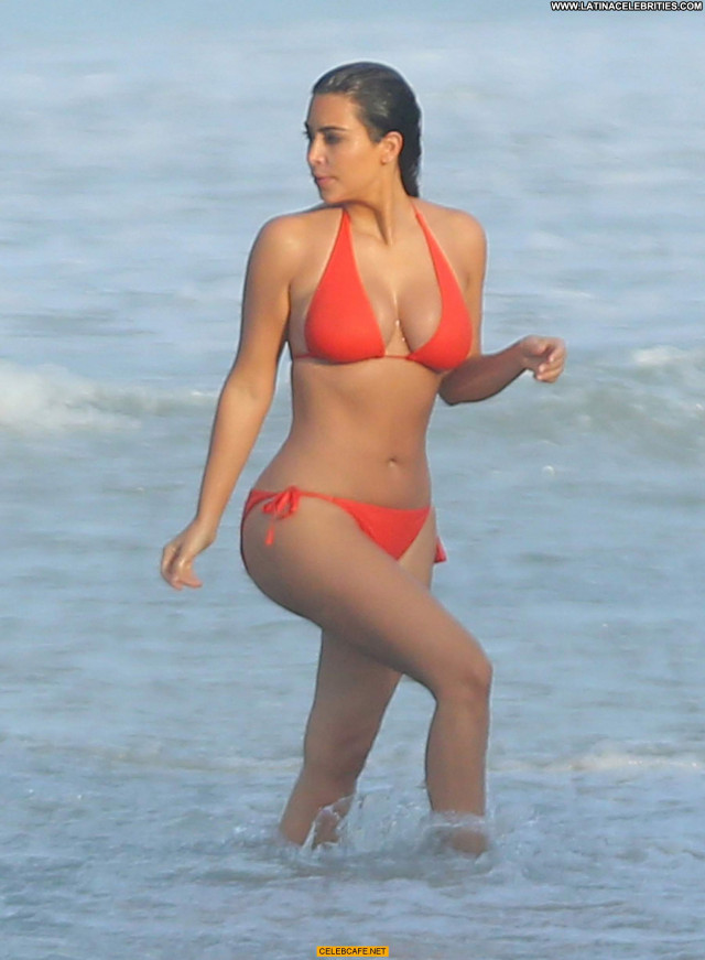 Kim Kardashian No Source Babe Bikini Posing Hot Mexico Candids