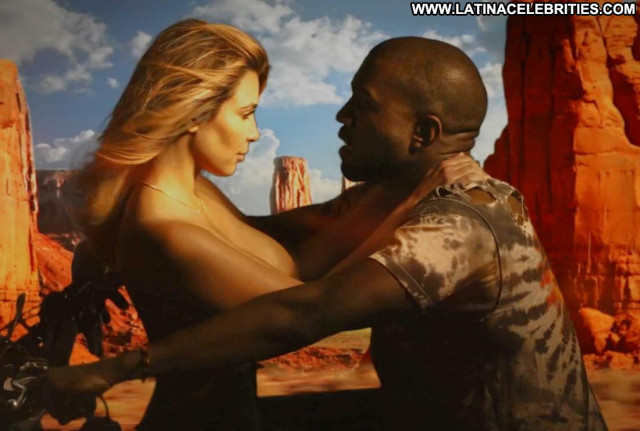 Kim Kardashian Bound Babe Posing Hot Toples Bar Celebrity Topless