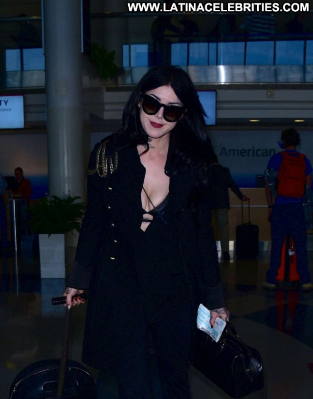 Kat Von D Lax Airport  Paparazzi Lax Airport Beautiful Posing Hot