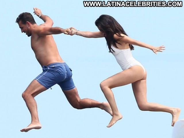 Selena Gomez Candids Saint Tropez Bikini Car Candid Posing Hot Babe