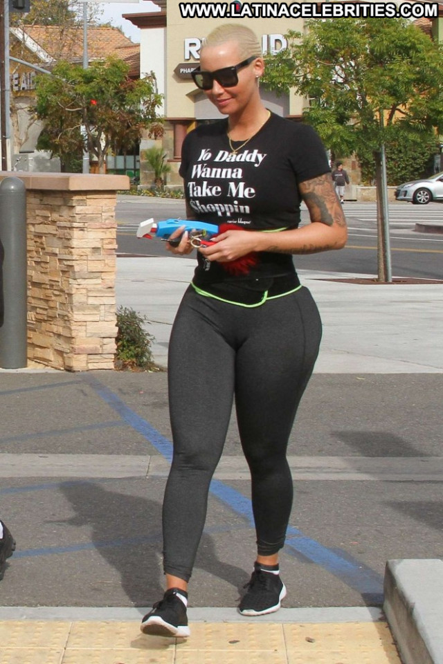 Amber Rose Studio City Beautiful Posing Hot Paparazzi Babe Celebrity