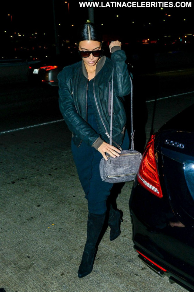 Kim Kardashian Lax Airport Paparazzi Lax Airport Posing Hot Beautiful