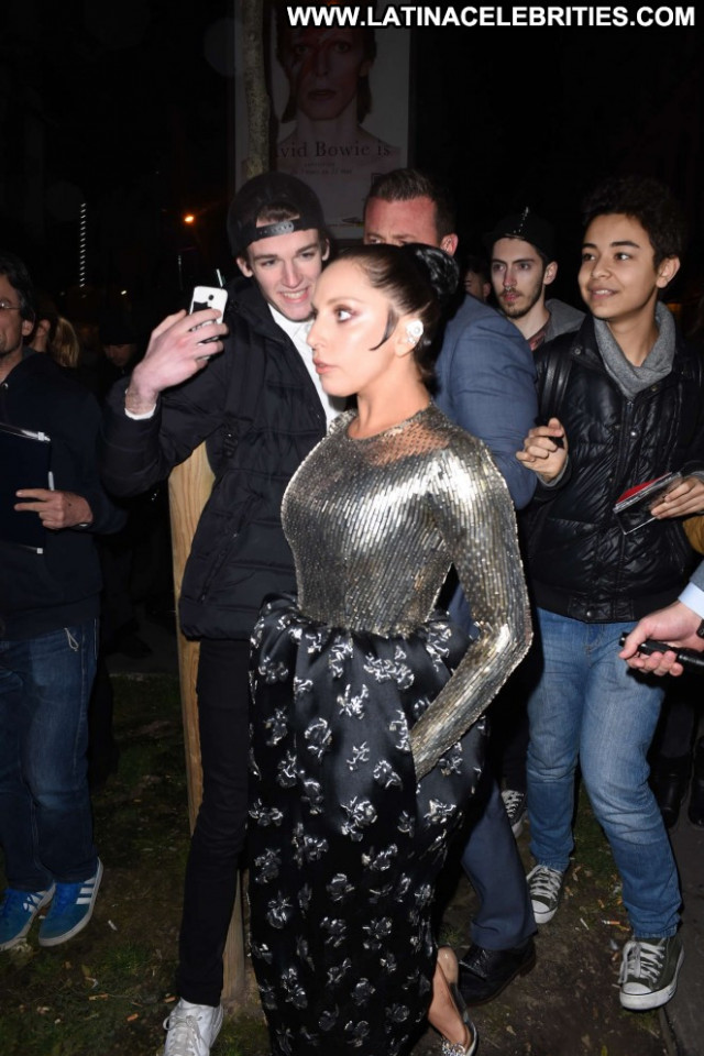 Lady Gaga Paparazzi Beautiful Gag Celebrity Posing Hot Babe Paris