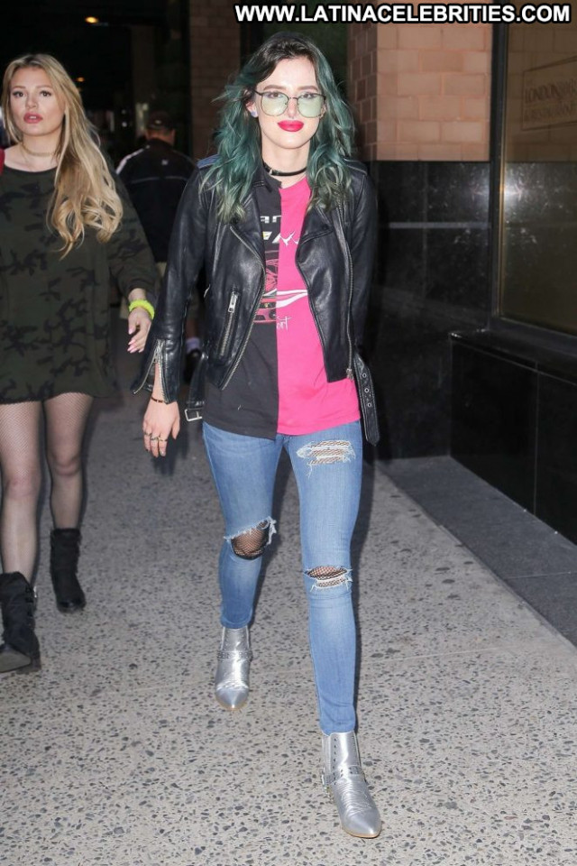 Bella Thorne No Source Babe Beautiful Leather Paparazzi Nyc Jeans