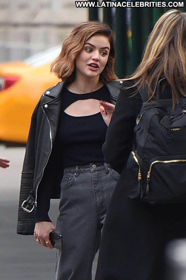 Lucy Hale New York Posing Hot Babe Celebrity Paparazzi New York