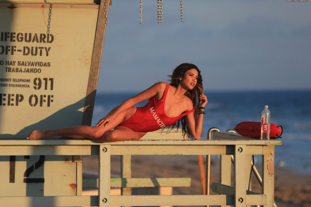 Angela Rei The Beach In Malibu Posing Hot Swimsuit Beach Park