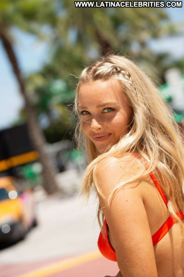 Camille Kostek Miami Beach Posing Hot Beach Babe Beautiful Paparazzi