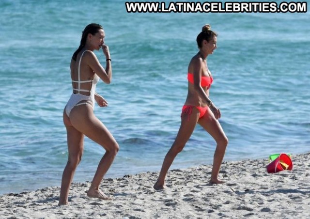 Marielle Hadid Miami Beach Posing Hot Celebrity Babe Beautiful