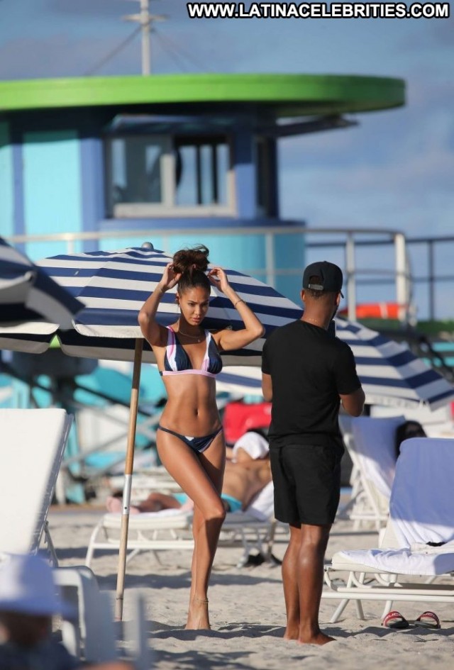Joan Smalls The Beach Paparazzi Beautiful Beach Bikini Celebrity Babe