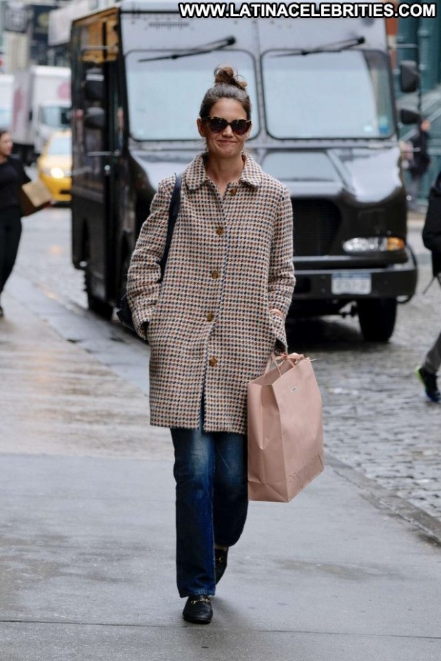 Katie Holmes New York Shopping Paparazzi Babe Beautiful New York